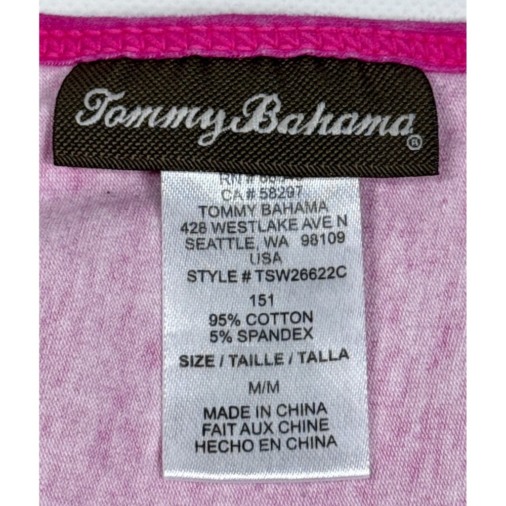 Tommy Bahama Women M Pink Tropical Palm Tree Maxi Tank Dress Cover Up Beach - Picture 3 of 7